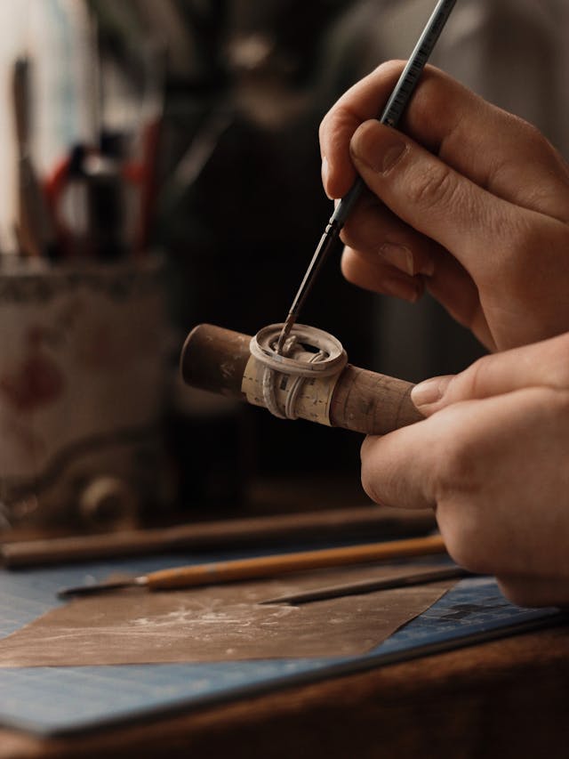 image depicting casting process of a pendant