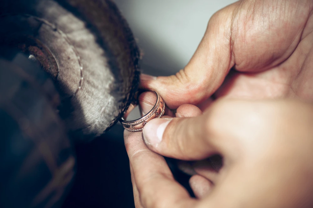 image depicting polishing of a ring